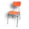 Silla casino - formalita naranja - estructura gris mercurio