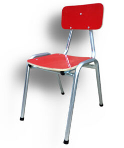 Silla kinder - formalita roja - estructura gris mercurio