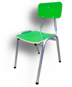 Silla kinder - formalita verde - estructura gris mercurio