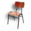 Silla normada N5 - formalita roble - estructura negra