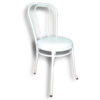 Silla viena - tevinil blanco - estructura blanca