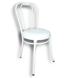 Silla viena - tevinil blanco - estructura blanca